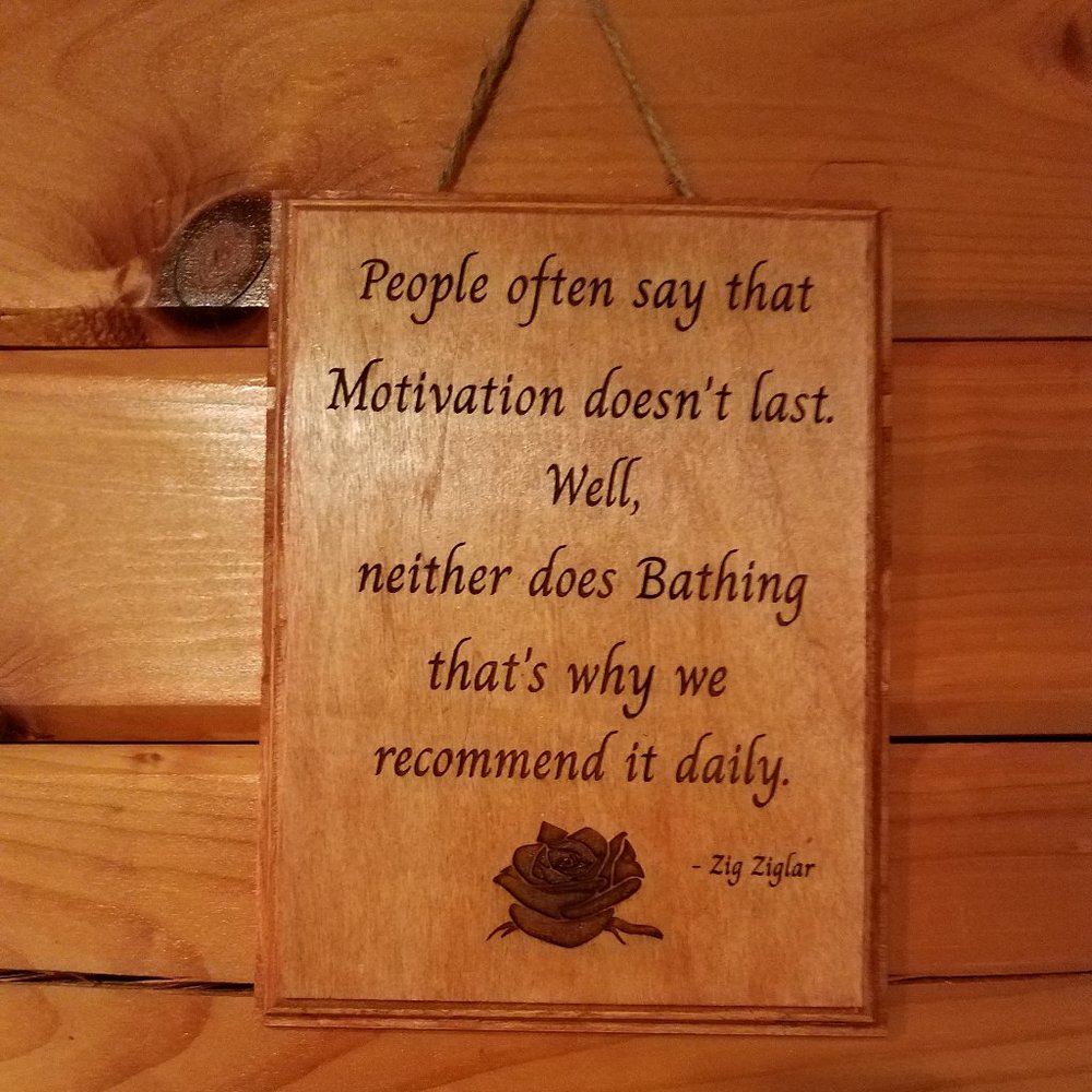 Fantastic Motivational Solid Wood Engraved Plaque